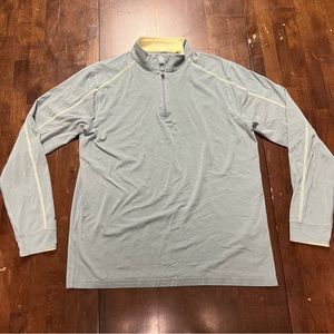 TASC 1/4 Zip Pullover Shirt Mens Medium Bamboo Lightweight Stretch Performance